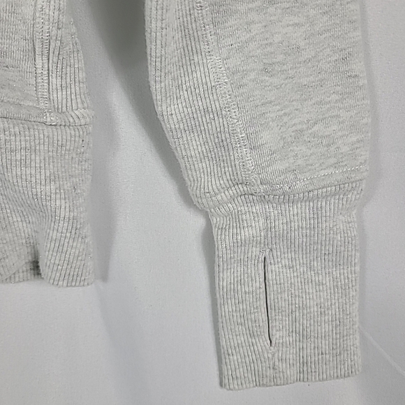 Lululemon Women’s Cuddle Up Heathered White Jacket Zip Up Sz 4 - Picture 4 of 7